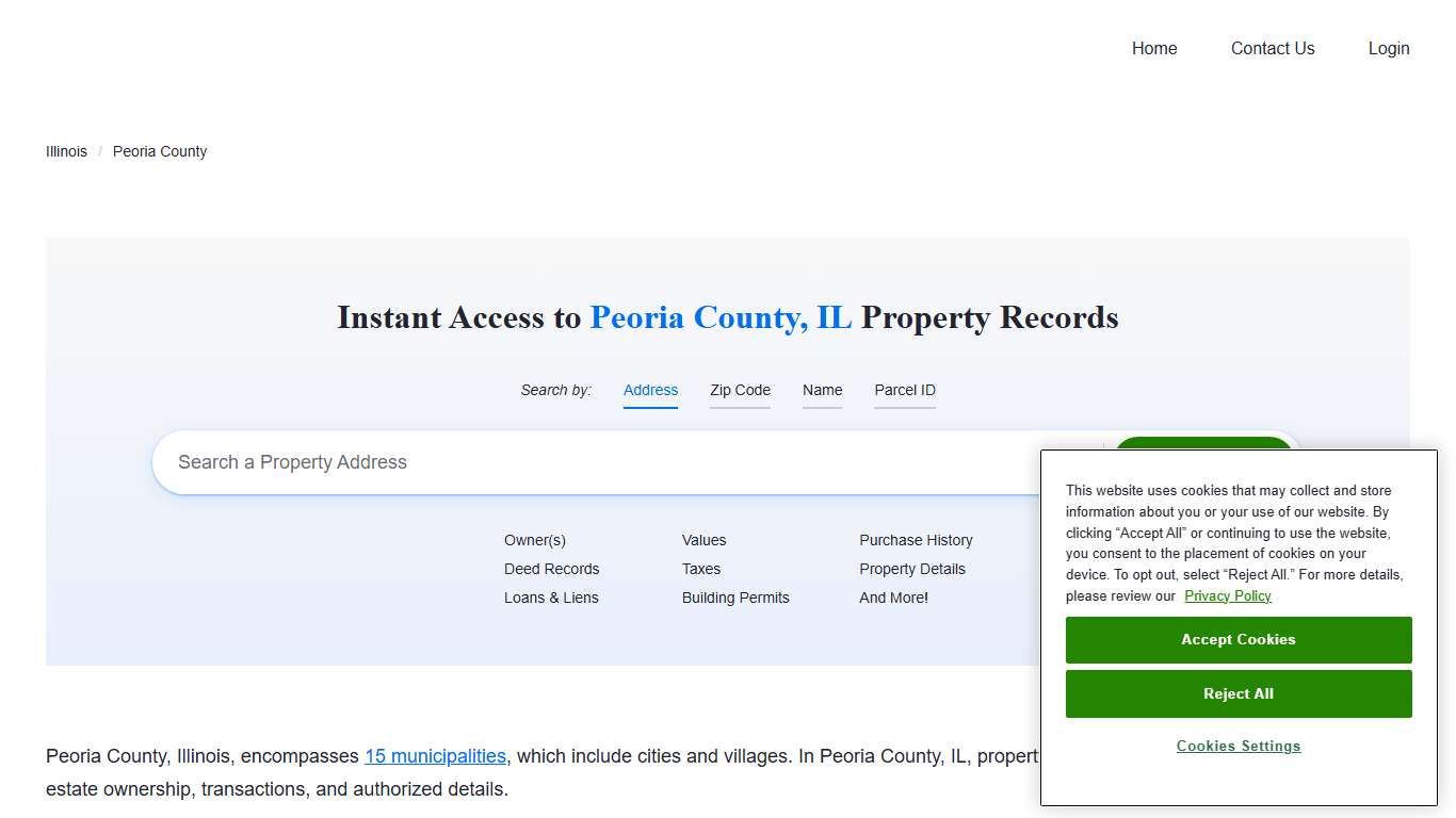Peoria County Property Records | Owners, Deeds, Permits